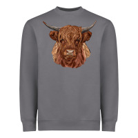 Storm highland cow Heavyweight Sweatshirt - RanaPortraitStore