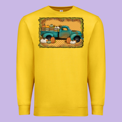 Pumpkin Farm Truck Premium Sweatshirt Designed By Jasminsmagicworld