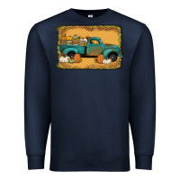 Navy pumpkin farm truck Premium Sweatshirt - Jasminsmagicworld