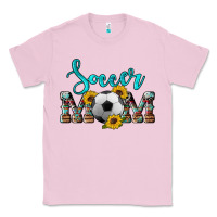 Bubblegum Pink western leopard cowhide sunflowers  glitter mom soccer Classic Tee - Artiststas