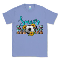 Colony Blue western leopard cowhide sunflowers  glitter mom soccer Classic Tee - Artiststas
