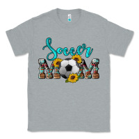 Heather Grey western leopard cowhide sunflowers  glitter mom soccer Classic Tee - Artiststas