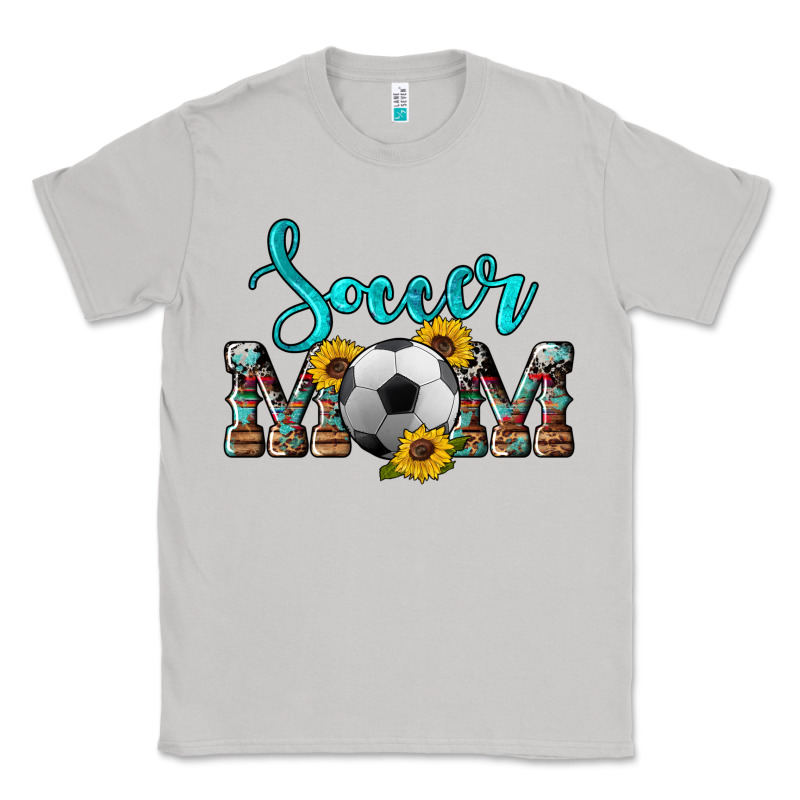 Western Leopard Cowhide Sunflowers  Glitter Mom Soccer Classic Tee by Artiststas | Teevron