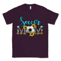 Plum western leopard cowhide sunflowers  glitter mom soccer Classic Tee - Artiststas