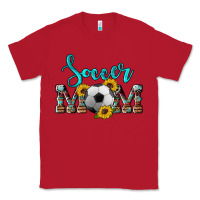 Red western leopard cowhide sunflowers  glitter mom soccer Classic Tee - Artiststas