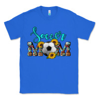 True Royal western leopard cowhide sunflowers  glitter mom soccer Classic Tee - Artiststas
