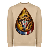 Mushroom american sunflower bullskull teardrop earrings Heavyweight Sweatshirt - Jasminsmagicworld