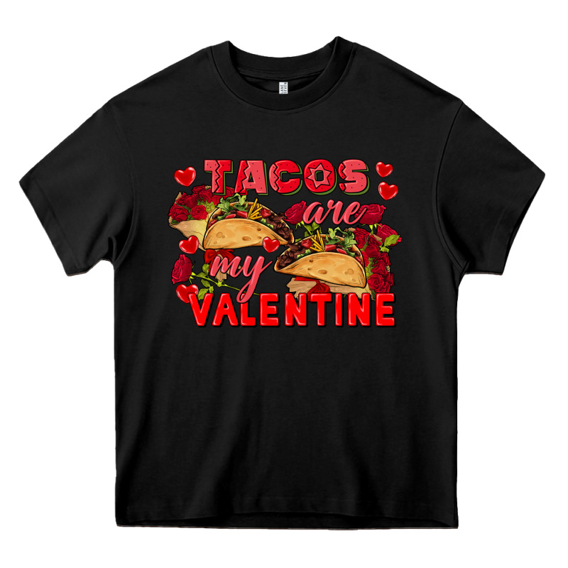 Tacos Are My Valentine Valentine's Day Heavy Core Tee by FaDigitalArtStudio | Teevron