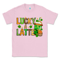 Bubblegum Pink St. Patrick's Lucky a latte Classic Tee - OliviaCreatesArt