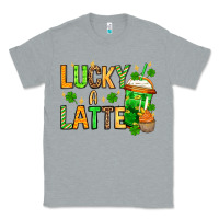 Heather Grey St. Patrick's Lucky a latte Classic Tee - OliviaCreatesArt