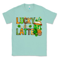 Seafoam St. Patrick's Lucky a latte Classic Tee - OliviaCreatesArt