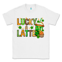 White St. Patrick's Lucky a latte Classic Tee - OliviaCreatesArt