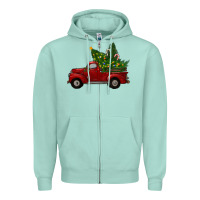 Christmas Trees With Truck Zipper Hoodie | Teevron