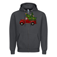 Smoke Christmas Trees With Truck Zipper Hoodie - RanaPortraitStore