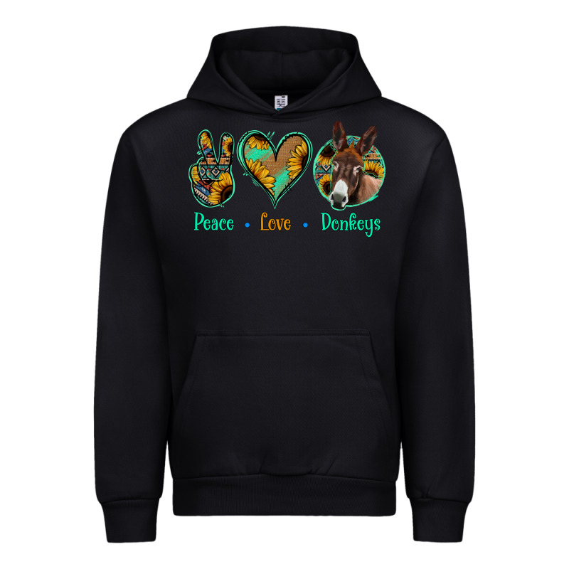 Peace Love Donkeys Urban Hoodie by Jasminsmagicworld | Teevron