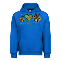 Cobalt Peace Love Donkeys Urban Hoodie - Jasminsmagicworld