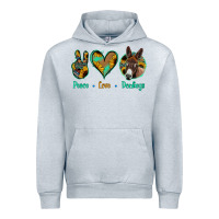 Heather Grey Peace Love Donkeys Urban Hoodie - Jasminsmagicworld