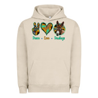 Pigment French Oak Peace Love Donkeys Urban Hoodie - Jasminsmagicworld