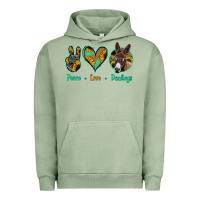 Pigment Oil Green Peace Love Donkeys Urban Hoodie - Jasminsmagicworld