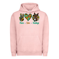 Pigment Salmon Peace Love Donkeys Urban Hoodie - Jasminsmagicworld