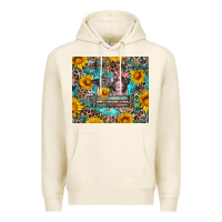 Tofu baby pigs with leopard cowhide and sunflowers Premium Hoodie - Artiststas