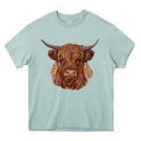 Arona highland cow Heavy Core Tee - RanaPortraitStore