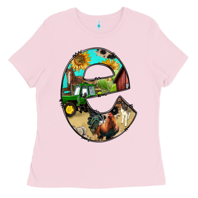 Farm Life Alphabet Lowercase Letters E Ladies Tee by BundleAndBundleShop | Teevron