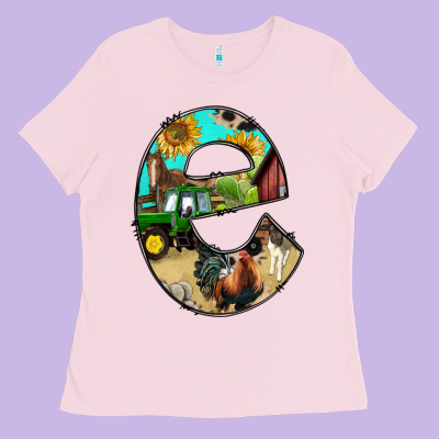 Farm Life Alphabet Lowercase Letters E Ladies Tee Designed By Bundleandbundleshop