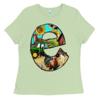 Matcha farm life alphabet lowercase letters e Ladies Tee - BundleAndBundleShop