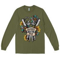 Army Green barber shop Long Sleeve Tee - SublimationCraftShop