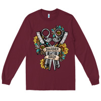 Burgundy barber shop Long Sleeve Tee - SublimationCraftShop