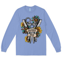Colony Blue barber shop Long Sleeve Tee - SublimationCraftShop