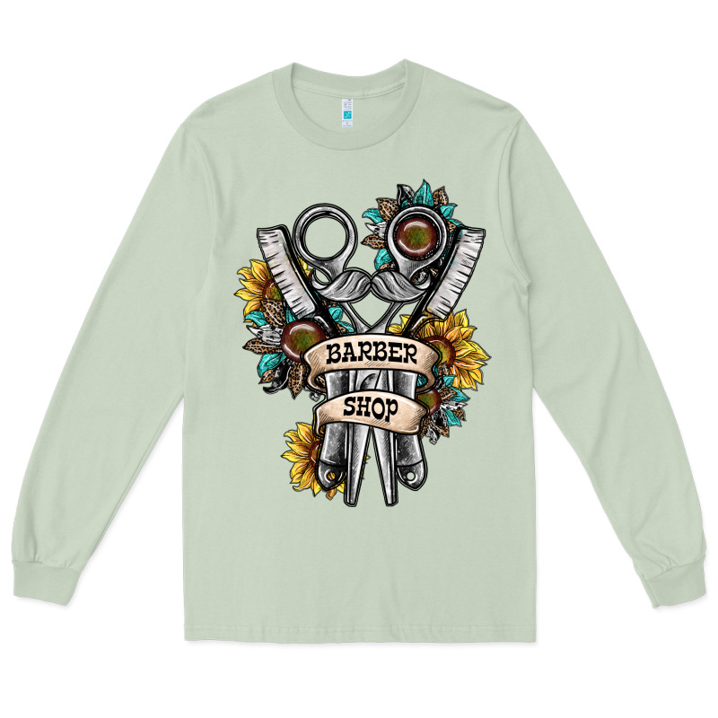 Barber Shop Long Sleeve Tee by SublimationCraftShop | Teevron