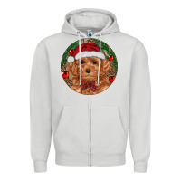 Dove Grey Christmas Toy Poodle Zipper Hoodie - RanaPortraitStore