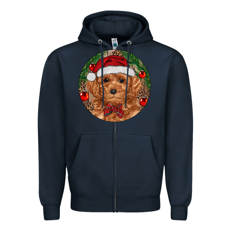 Christmas Toy Poodle Zipper Hoodie by RanaPortraitStore | Teevron