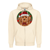 Sandshell Christmas Toy Poodle Zipper Hoodie - RanaPortraitStore