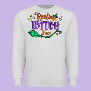 Resting Witch Face Premium Sweatshirt Designed By Jasminsmagicworld