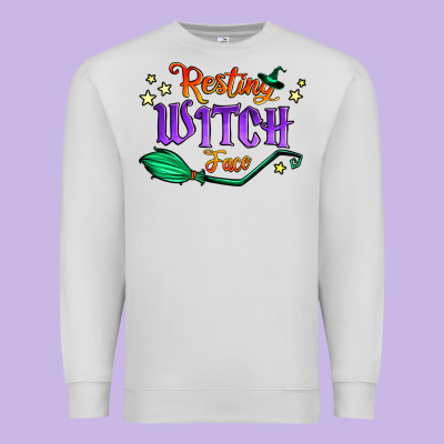 Resting Witch Face Premium Sweatshirt Designed By Jasminsmagicworld