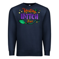 Navy resting witch face Premium Sweatshirt - Jasminsmagicworld