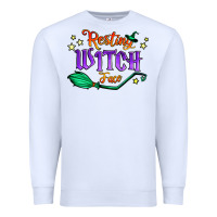 White resting witch face Premium Sweatshirt - Jasminsmagicworld