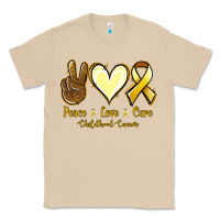 Mushroom Peace Love Cure Childhood Cancer Classic Tee - Jasminsmagicworld