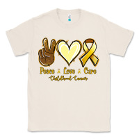 Natural Peace Love Cure Childhood Cancer Classic Tee - Jasminsmagicworld
