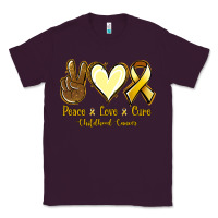 Peace Love Cure Childhood Cancer Classic Tee | Teevron