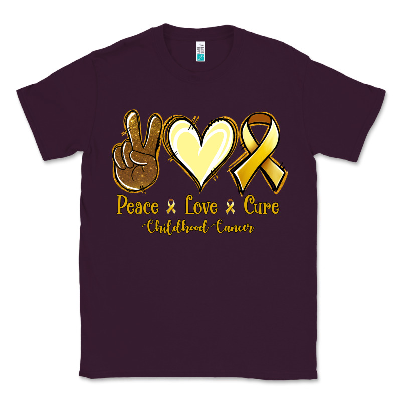 Peace Love Cure Childhood Cancer Classic Tee by Jasminsmagicworld | Teevron