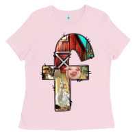 Bubblegum Pink farm life alphabet lowercase letters f Ladies Tee - BundleAndBundleShop