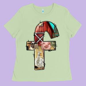 Farm Life Alphabet Lowercase Letters F Ladies Tee Designed By Bundleandbundleshop