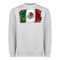 Heather Grey cactus sunflower mexican flag Heavyweight Sweatshirt - Jasminsmagicworld