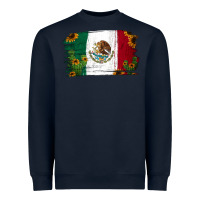 Navy cactus sunflower mexican flag Heavyweight Sweatshirt - Jasminsmagicworld