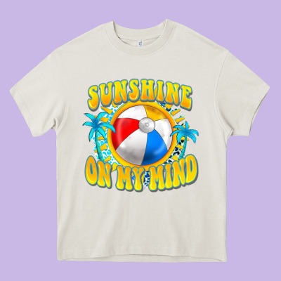 Sunshine On My Mind Heavy Core Tee Designed By Fadigitalartstudio
