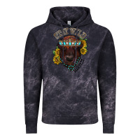 Cloud Black turquoise bison Vintage Hoodie - RacoonDesign